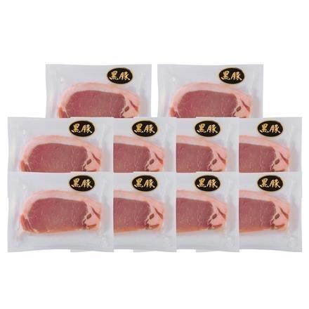 【eギフト】128:鹿児島県産黒豚使用ロースステーキ用 60g(個包装)×10