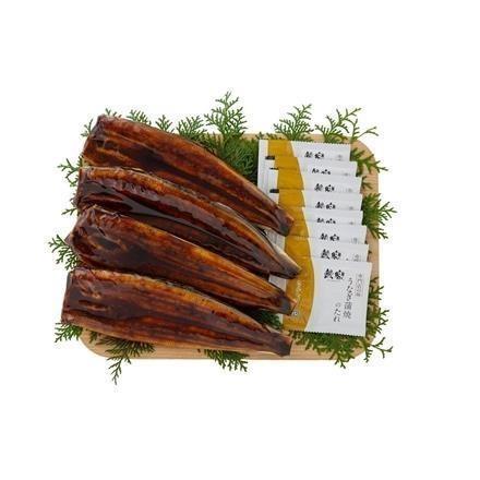 【eギフト】27:「鰻楽」 九州産うなぎ蒲焼　4尾（計560ｇ）、タレ（山椒付き）×8