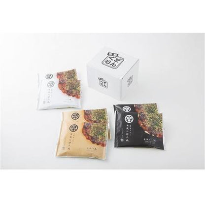 【eギフト】309:「京都どんぐり」 京野菜の入った京風お好み焼きセット(3種・計6枚)
