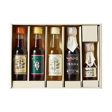 【eギフト】287:神奈川 「岩井の胡麻油」 圧搾製法胡麻油４種・ごま辣油ギフトセット