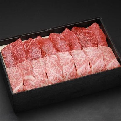 【eギフト】7:東京・人形町 「日山」 黒毛和牛赤身・カルビ焼肉　バラ肉　250ｇ、モモ肉　250ｇ